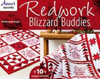 Redwork Blizzard Buddies -  Quilting & Embroidery Designs - hand embroidery patterns - 48 page book - new - Quilt patterns