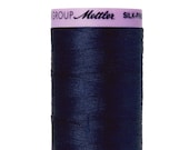 Mettler Silk Finish 100% Cotton Mercerized Thread - 50 wt. thread - Navy color - Mettler Cotton for Piecing - 500m(547yd)