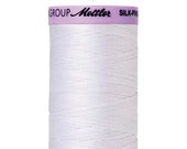 Mettler Silk Finish 100% Cotton Mercerized Thread - 50 wt. thread - White color 2000 - Mettler Cotton for Piecing - 500m(547yd)