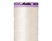 Mettler Silk Finish 100% Cotton Mercerized Thread - 50 wt. thread - Candlewick color 3000 - Mettler Cotton for Piecing - 500m(547yd)