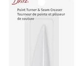 Dritz Point turner and seam creaser - Turns points, creases seams or removes basting stitches - plastic - useful tool for garments and bags