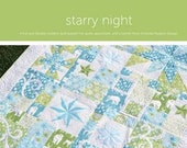 Starry Night by Amanda Murphy - An applique quilt pattern - paper - quilt, placemat and table runner - SVG download code included