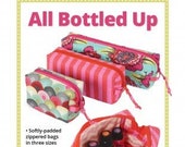 All Bottled Up - by Annie - A Paper Pattern - For packing organizers with mesh and zipper - 3 sizes - bag pattern - Packing cases