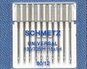 Schmetz Universal Sewing Machine needles - 10 pack - 80/12 - Schmetz Needles for your sewing machine