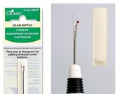 Clover Seam Ripper - Thick White Handle - Sharp Point - Cuts unwanted threads - Clover