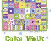 Cake Walk - by Me and My Sister Designs - A Paper Pattern - a simple quilt using 2 1/2" strips and 10 inch squares-Jelly Roll and Layer Cake