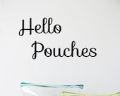 Hello Pouches Bag Pattern - by Knot-Thread Designs - A Paper Pattern -  Zipper Pouch with vinyl see through top - Great for notions & thread