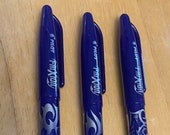 Frixion Pens by Pilot -For marking fabrics - erasable with heat from the iron - Set of 3 pens, all blue - bag making, quilting, sewing