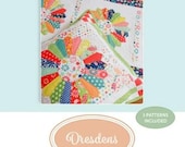 Dresdens by Sherri McConnell - A paper quilt Pattern for 3 projects, wall hanging, pillow, and table runner