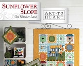 Sunflower Slope - On Wonder Lane BOM - Art to Heart - Paper Pattern - Applique pattern for Quilt plus assorted projects - Quilt pattern  #8