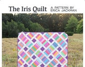 The Iris Quilt - Erica Jackman - for Kitchen Table Quilting - Pattern for Jelly Rolls, Fat Quarters or Scraps - Using Pre-cuts - Jelly Roll