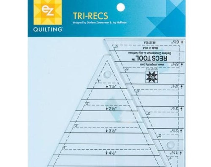 Quilt Ruler, EZ Quilting, Tri Recs Triangle Rulers, Acrylic Ruler