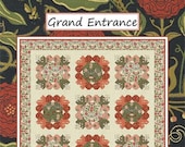 Grand Entrance Quilt pattern by Coach House Designs - Pattern for 58"x74" lap quilt - features Meadowmere fabric by Moda - not incl