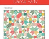 Dance Party Quilt Pattern - by Kate Spain - Pattern for quilt 64"x64" - Using Layer Cake and Charm Pack-a Paper Pattern - Large scale block