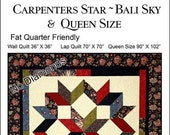 Carpenters Star Quilt Pattern by Debbie Maddy for Calico Carriage Quilt Designs - A paper Pattern -  No Y Seams - No Diamonds