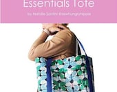 Essentials Tote Pattern - by Natalie Santini at sewhungryhippie - A Paper Pattern - to make a simple tote size 19x19 - Multiple pockets