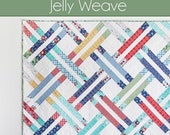 Jelly Weave Quilt Pattern - by Cluck Cluck Sew - A Paper Pattern - jelly roll friendly quilt in 5 sizes - finished block 11 1/2 square