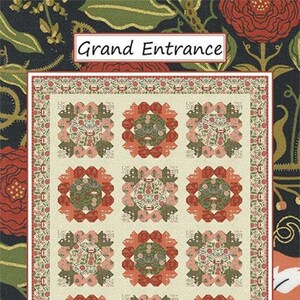 Grand Entrance Quilt pattern by Coach House Designs - Pattern for 58&quot;x74&quot; lap quilt - features Meadowmere fabric by Moda - not incl