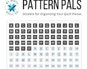 Pattern Pals - Stickers to place on small clips to keep your quilt pieces organized-Clips not included-Clip caddie pattern listed separately
