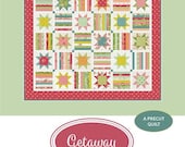Getaway quilt pattern by Sherri McConnell of Sherri and Chelsi - A paper pattern - quilt size 63.5"x63.5" - Honeybun and Layer Cake Friendly