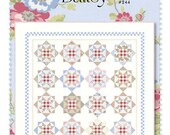 Bailey Quilt pattern by Brenda Riddle - measures 80"x80" - Fat 8th bundle friendly - Inspired by a vintage quilt pattern - Paper Pattern