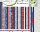 God Shed His Grace quilt pattern by Lavender Lime - A paper quilt pattern - Jelly Roll quilt 74"x78" - uses Grand Haven Jelly Roll by Moda