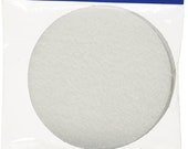 Bosal Craf-Tex Round Coaster fusible, White, 4 inches - 6 pack - perfect for coasters or lidded pincushions - Stiff Fusible interfacing