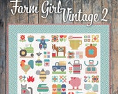 Farm Girl Vintage 2 - Lori Holt for It's Sew Emma - Pattern Book 13 new projects - Rural - spiral paperback - 201 pages - Vintage Farm Girl