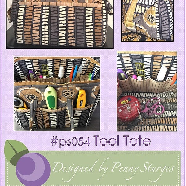 The Tool Tote Pattern - by Penny Sturges of Quilts Illustrated - Paper Pattern and Metal Stays