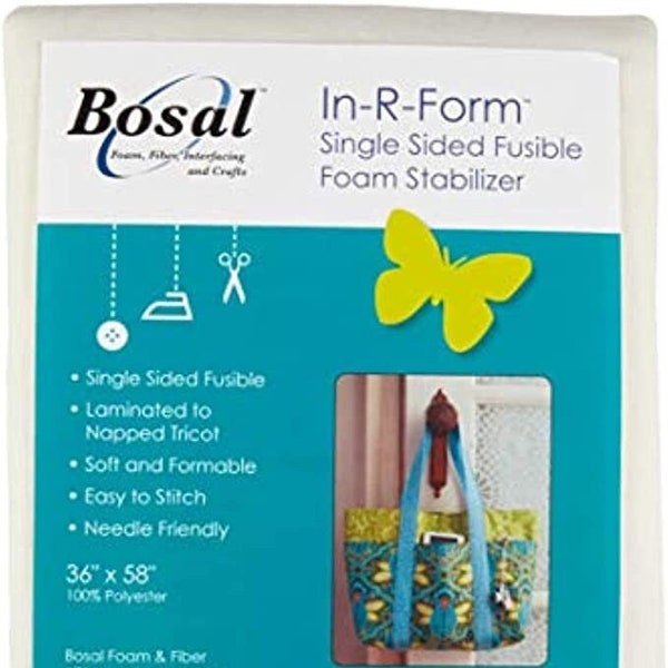 Bosal Single-Sided Fusible foam interfacing - great for making bags - featured in the Boxy Tote - 36 inx58 in. - Fusible foam interfacing