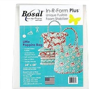 Bosal Double-Sided Fusible foam interfacing - great for making bags - featured in the Little Poppins Bag - 24 inx58 in. - Fusible foam