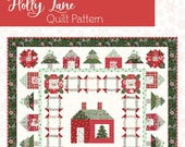 The Holly Lane Quilt Pattern by Beverly McCullough of Flamingo Toes medallion quilt and is fat quarter friendly. Finished size is 71" x 71".