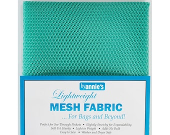 Turquoise Mesh Fabric - by Annie - 18"x54" - 100% polyester - Color - Turquoise -  Mesh Fabric by Annie