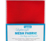 Red Mesh Fabric - by Annie - 18"x54" - 100% polyester - Color - Atom red - Mesh Fabric by Annie