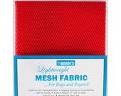 Red Mesh Fabric - by Annie - 18"x54" - 100% polyester - Color - Atom red - Mesh Fabric by Annie