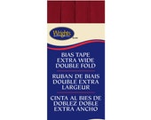 Extra Wide Double Fold Bias Tape - by Wrights  - 1/2 inch - 55 Polyester/45 Cotton -   Brick 206 87