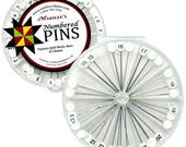 Marilee's Numbered Pins - Straight pins for numbering quilt blocks - numbers 1-20 - 130 count of quality stainless steel pins - 1 3/4" long