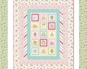 Gingerbread Friends Panel Quilt Kit with Gingerbread Kisses Fabric by Riley Blake - 55"x66" - incl fabric for quilt top & binding -Quilt Kit