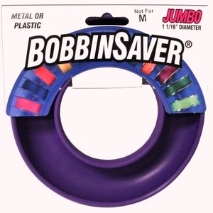 Jumbo Bobbin Saver in Purple by Grabbit - holds 1 1/6&quot; Bobbins - Works for Bernina 7 and 8 Series bobbins-   series 400-900 bernina machines