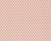 Moda Fabric - Antoinette -  by French General - Ivory background with pink flowers  - 13957 11- 1/2 yard - Pearl faded red -  Moda