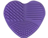 Gypsy Quilter Mat Cleaning Pad - Heart shaped silicone scrubbing pad - By Gypsy Quilter - purple heart shaped tool - Give your mat some love