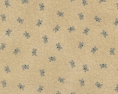 Moda Fabric - Bloom and Grow by Kathy Schmitz for Moda - 7054 14 - 1/2 yard  100% cotton - quilt fabric - tan with black bees