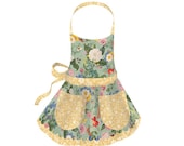 Riley Blake Fabric - Nature's Portrait - Apron Panel - PD15676 - 36"x43" - Vintage Apron - cut and sew panel - ready to cut out and sew up