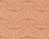 Moda Fabric - Rainbow Spice by Sarah Thomas of Sariditty - toasted pecan tan color with wavy brown feathering - 1/2 yard - 45045 28 - Cotton