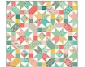 Tango Quilt Kit - Dancy Party pattern by Kate Spain 64"x64" quilt-included fabric for quilt top and binding-Tango fabric-Fat Quarters
