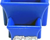 Annie's Scissor Holster - Holds 2 pairs of scissors and sticks to your machine, craft table, or other handy place - Scissor holder - blue