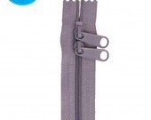 By Annie Double-Slide 30" Handbag Zipper - Nylon Coil - Great for bags and carriers - Color gunmetal gray - 30" handbag zipper