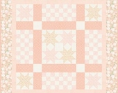 Ritzy Bitsy Babies Quilt Kit - Cottage Charm Fabric - by Heather Briggs - in peach - Pattern by Kimberly Jolly - quilt size 54"x54"