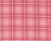Moda Fabric - A Very Sweet Christmas -  by Bunny Hill Designs for Moda - red and off white plaid - 3067 11 - 1/2 yard - Red plaid fabric