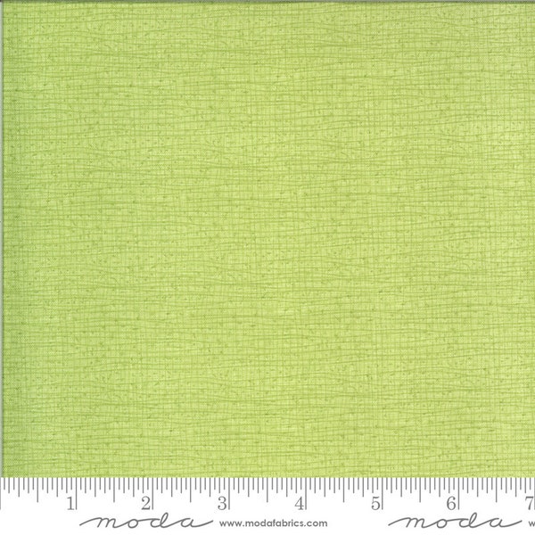 Moda Fabric - Thatched - 48626 134 - Cotton Fabric - Lime Green almost solid 44" wide - Thatched Meadow 1/2 yard